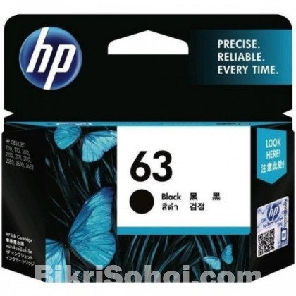 HP 63 Original Ink Black Cartridge With Box